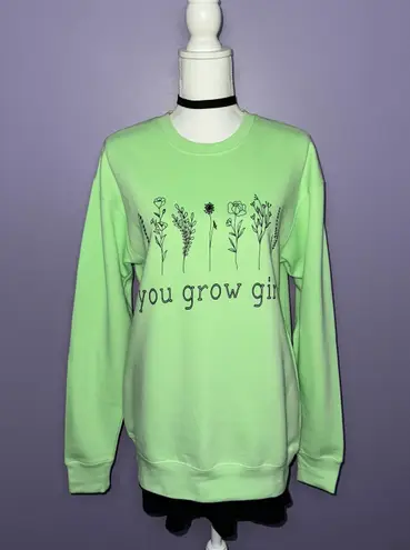 Tultex NEW You Grow Girl Floral Sweatshirt