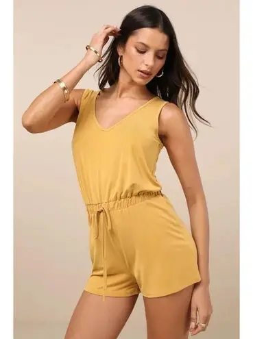 Lulus Sun Charmer Yellow Sleeveless V