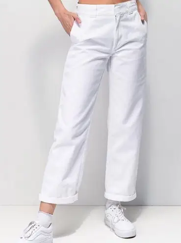 Dickies  White Wide Leg Crop Capris