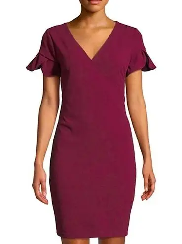 Alexia Admor Burgundy Tulip Sleeve Dress