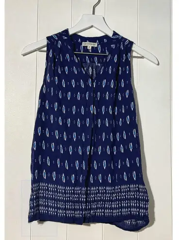 Artisan NY Sleeveless Blouse Boho V-Neck Soft Airy Blue Size Small