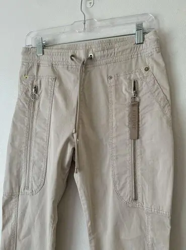 Mac Jeans Future Concept 2.08 Casual Canvas Utility Cropped Khaki Pants Sz 32 Tan