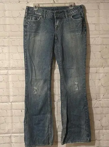 Silver Jeans  Co Jewel Low Rise Distressed Bootcut 30 X 33