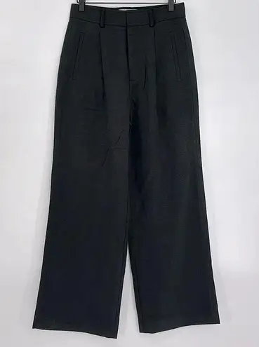 Everlane  The Way-High Drape Wide Leg Baggy Pant In Black Size 6 SHORT