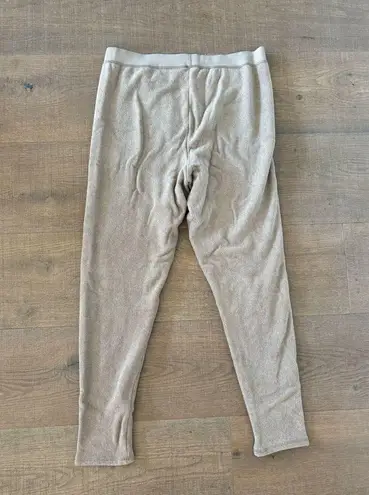 SKIMS terry cotton blend tan casual comfy leggings