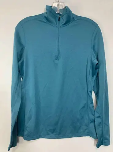 Rei Womens Jacket Polartec Quarter Zip Blue Medium