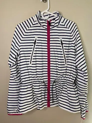 Ralph Lauren  Active New Striped Navy, Pink & White Windbreaker Nautical  Size XL