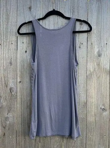 Fenn Wright Manson Tank Top Womens Large Grey Rhinestone Embellished Spring Fall