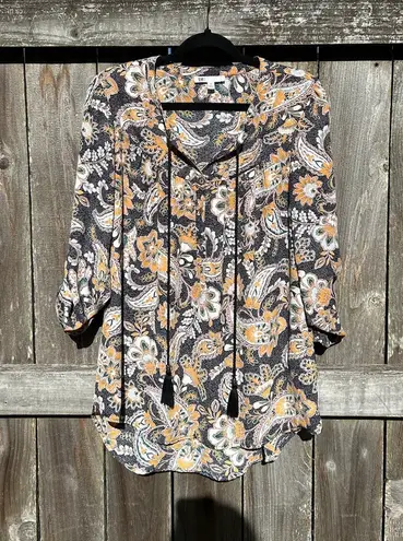 Kara Long Sleeve Tassel Woven Top By Dr2 Size Medium Lightweight Fall Spring