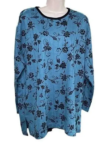 Carolyn Taylor Womens Pullover Sweeter Knit Floral Top Size 1x Vintage u