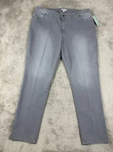 Coldwater Creek NWT Women's Natural Fit Denim Jeans Pewter Gray Size 18W New