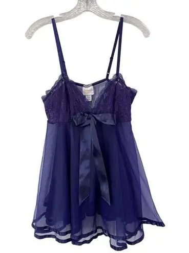 Ballerina Princess Girly Mesh and Lace Blue Babydoll Vintage Sz L Sexy Coquette Size L