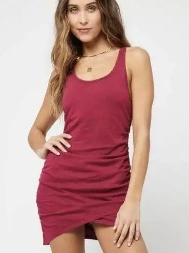 l*space L* | Maroon Red Wildwood Tie Front Racerback Tank Mini Dress Size XS