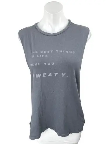 Good hYOUman Women's Gray Statement Sweaty Muscle Cami Camisole Tank Top Size M