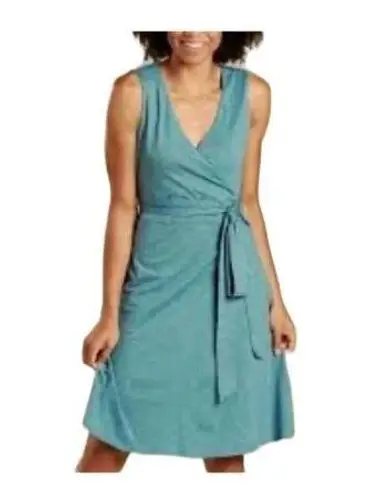 Toad & Co Belted Faux Wrap V Neck Dress Green Size M St Patrick’s Day Sleeveless