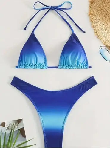 Boutique Blue Ombré Toned, Bikini Set