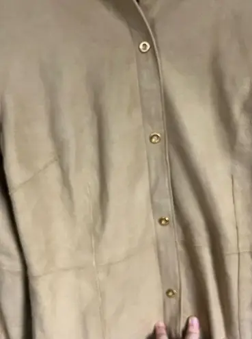 Siena Studio Vintage Leather Pearl Snap Button Jacket Size Medium Butter Soft Yellow