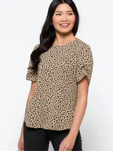 PaperMoon Claudia Ruched Sleeve Blouse Size Large