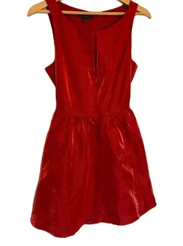 Lucca Couture Urban Outfitters Metallic Red Short Dress Cutout Small