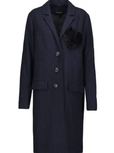 NEW Marissa Webb Jacob Pinstripe Heart Overcoat