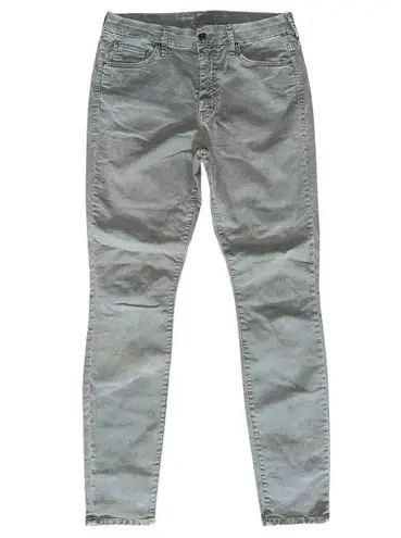 Mother Denim 29 Killing Time Slate Gray Green High Waisted Looker Skinny Jeans
