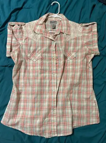 Wrangler Women’s  Plaid Button Up