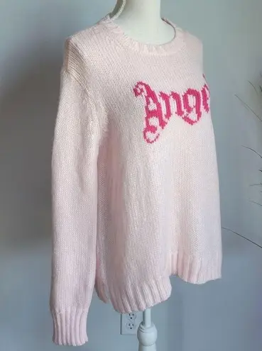 Wooden Ships , Caprice Angel Crew Pink Sapphire Mohair Wool Sweater, Medium