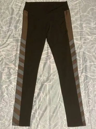 New Mix EUC Black and Brown Side Mesh Panel Leggings size medium