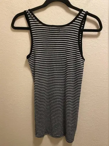 Michael Stars  Grey & Black Striped Tank Top One Size Fits Most