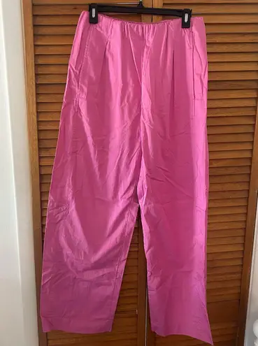 Maeve By Anthropologie Pull-On Curved Poplin Pink Trousers Sz XS