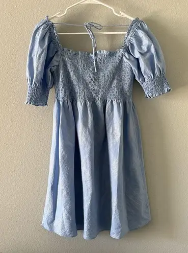 Hill House  Athena Nap Dress in Light Blue Glitter