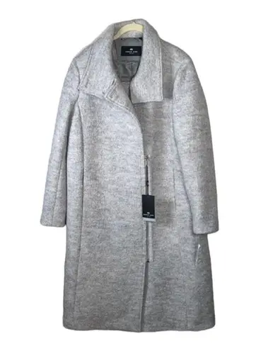Andrew Marc Geller Assymetrical Long Coat Size M In Ivory