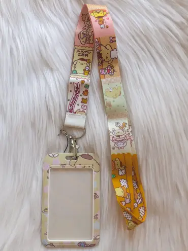 Pompompurin lanyard with Id/ card holder Yellow