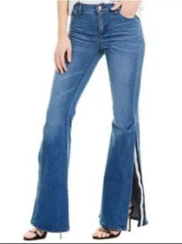 Nordstrom Blue Revival Isla Wide Leg Flared Mid Rise Denim Women’s Jeans 26 Blue