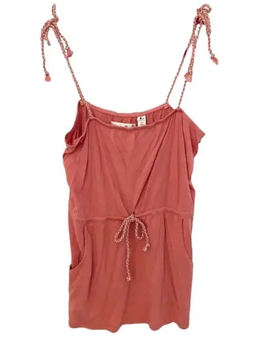new Trovata ♕ Braided Strap Drawstring Waist Cami Top ♕ Dusty Pink Large
