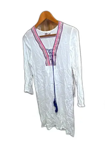Artisan NY NWT Women's Beach Cover-Up Dress Size XS White Lace-Up