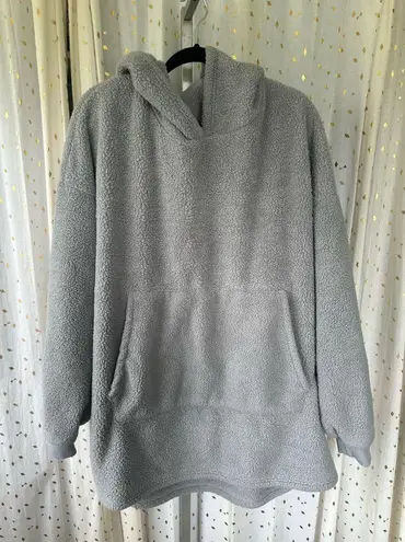 Wearable Oversized Blanket Fleece Hoodie Sweatshirt Kangaroo Pockets One Size Size undefined