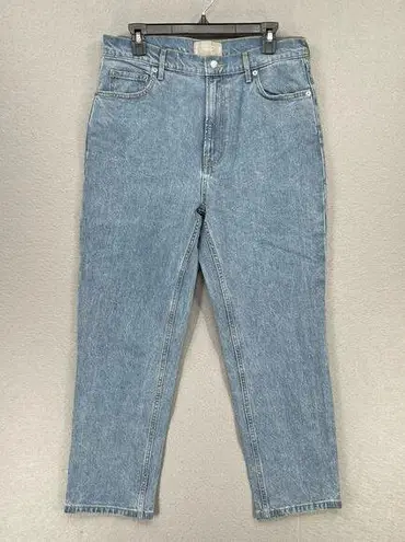 Everlane  Jeans Womens 31 Blue Light Wash Original Cheeky Crop High Rise Straight