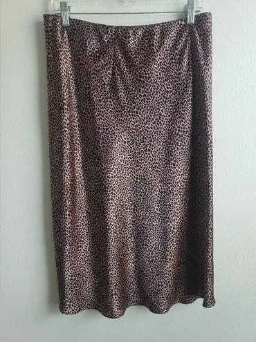 Victoria's Secret  Animal Print Satin Slip Skirt New