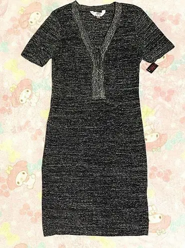 No Bo black knit sparkle fitted dress (nwt)
