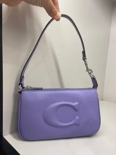 Coach Silver / Light Violet Smooth Leather Nolita 19 #CR364