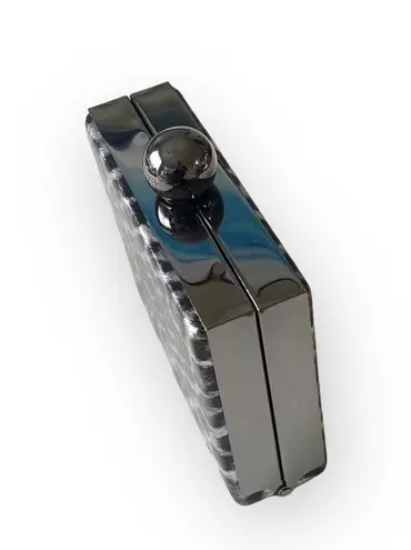 new RoccoBarocco ❤︎ Animal Print Minaudière Box Bag ❤︎ Drop In Chain Handle ❤︎