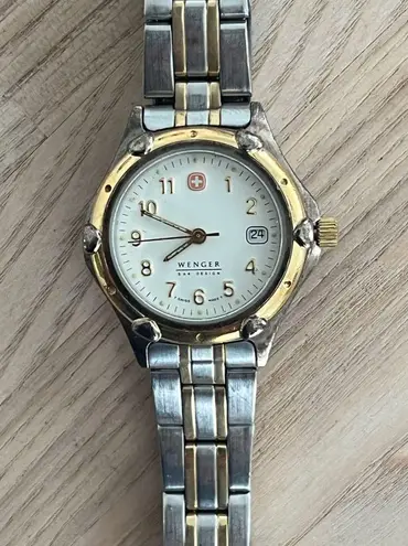 Wenger Ladies Watch S.A.K. Design White Dial Two Tone Bracelet Date Window