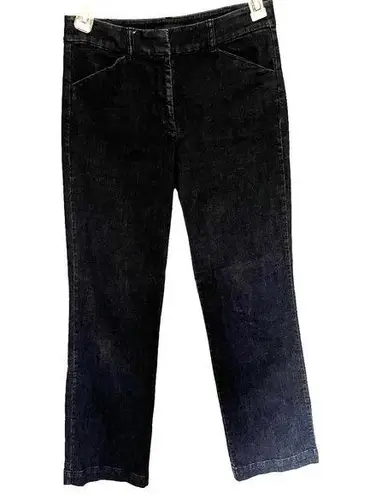 Talbots  Heritage Womens Jeans Size 6 Dark Wash Stretch High Rise Flat Front