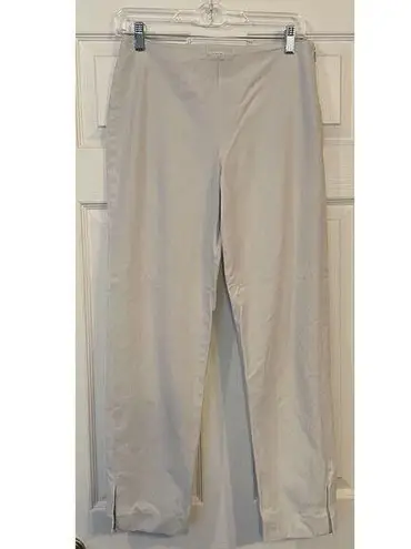Brunello Cucinelli Women’s Trousers Sz 6 Cream Side Zip Cropped Pants Designer