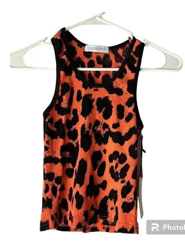 Daydreamer  Women's Ribbed Tank Animal Cheetah Print Size XS thumbnail 1