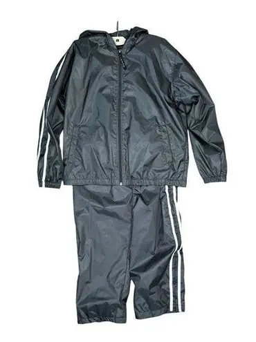 Lavon Vintage Jogging Track Suit 2 Piece 80's 90's Size Small Gray White Nylon