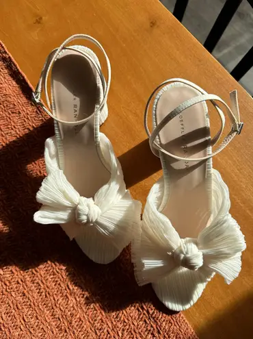 Loeffler Randall Camellia Pearl Pleated Bow Heel