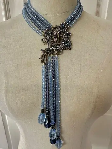 Heidi Daus Floral Bouquet Tassel Necklace