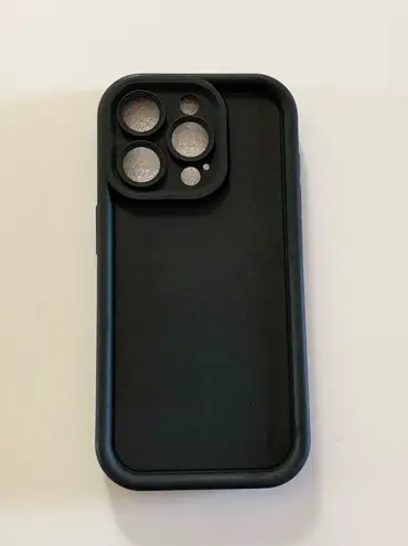 Black Solid Silicone Iphone 15 Pro Phone Case